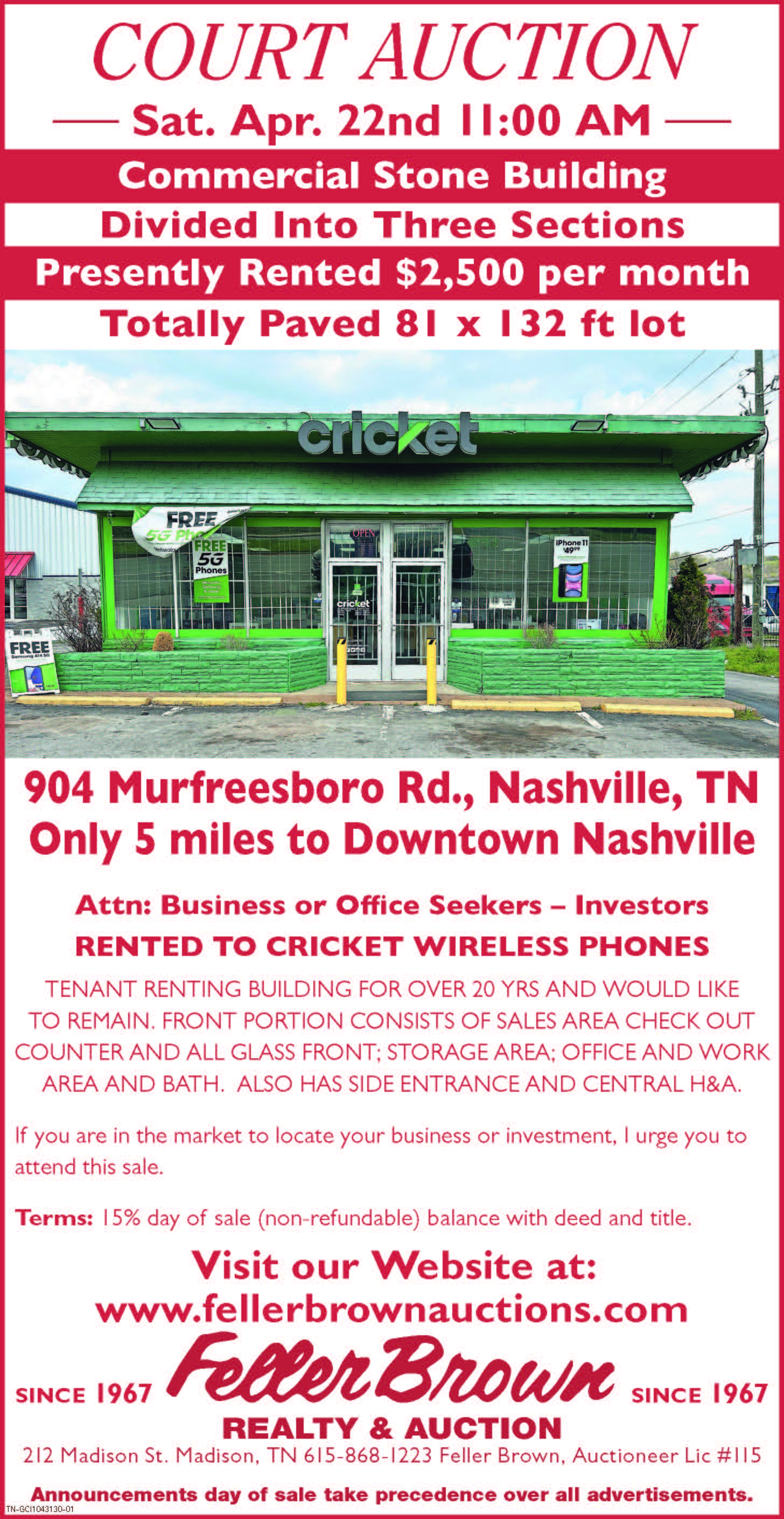 Auction Feller Brown Realty & Auction